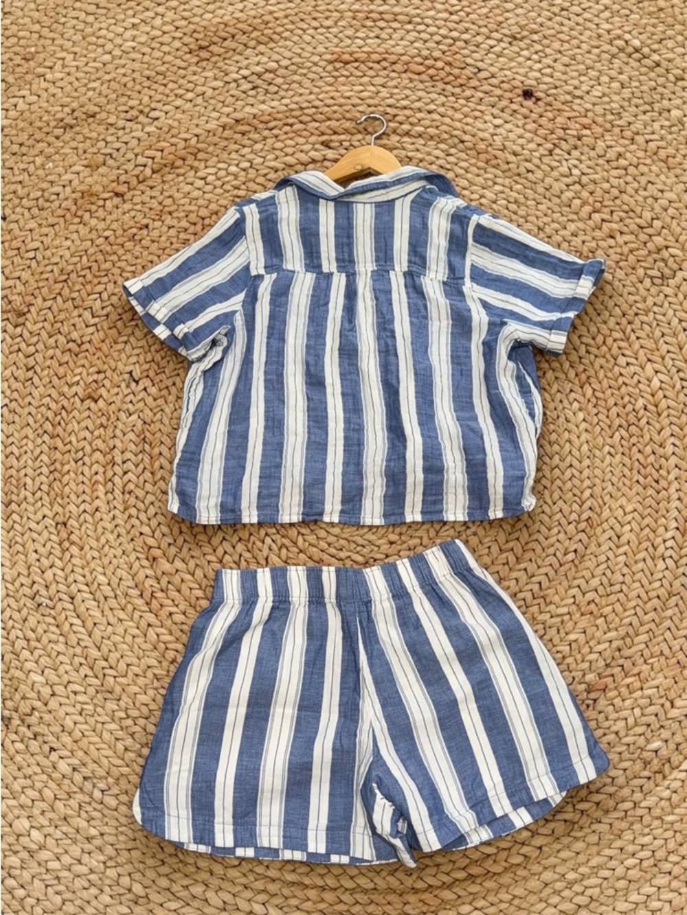 Old Navy NWT Cotton Gauze Coastal Striped Matching Set Size M/L - Picture 2 of 5